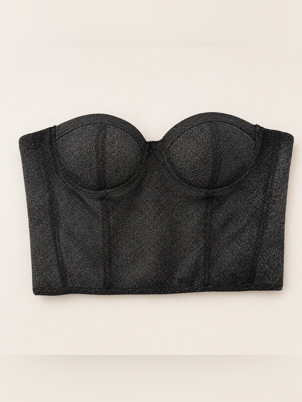 Forever 21 Metallic Black Corset Bustier ✨